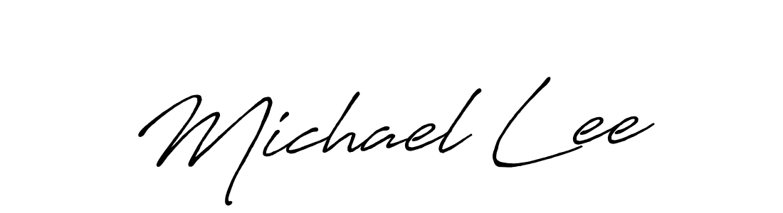 Michael Lee stylish signature style. Best Handwritten Sign (Antro_Vectra_Bolder) for my name. Handwritten Signature Collection Ideas for my name Michael Lee. Michael Lee signature style 7 images and pictures png