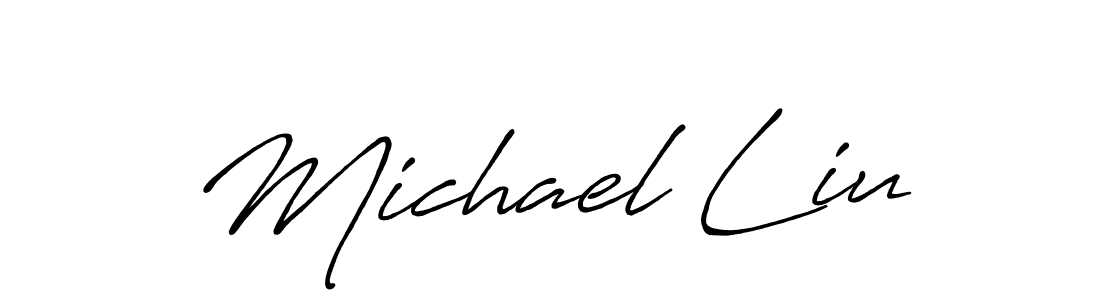 Use a signature maker to create a handwritten signature online. With this signature software, you can design (Antro_Vectra_Bolder) your own signature for name Michael Liu. Michael Liu signature style 7 images and pictures png