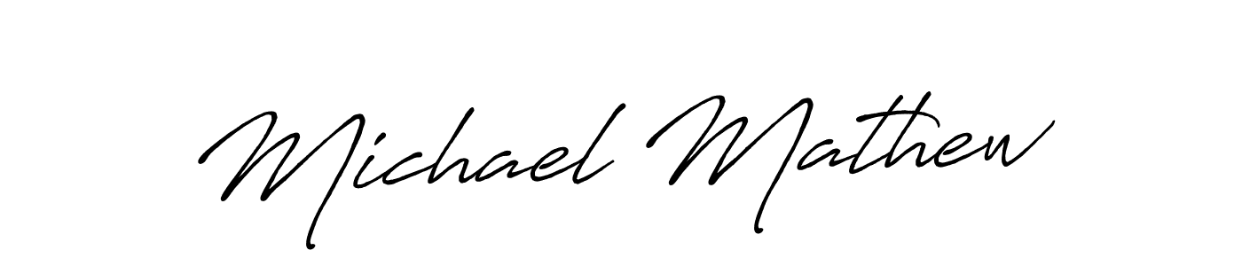 Michael Mathew stylish signature style. Best Handwritten Sign (Antro_Vectra_Bolder) for my name. Handwritten Signature Collection Ideas for my name Michael Mathew. Michael Mathew signature style 7 images and pictures png