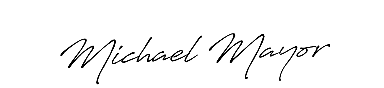 The best way (Antro_Vectra_Bolder) to make a short signature is to pick only two or three words in your name. The name Michael Mayor include a total of six letters. For converting this name. Michael Mayor signature style 7 images and pictures png