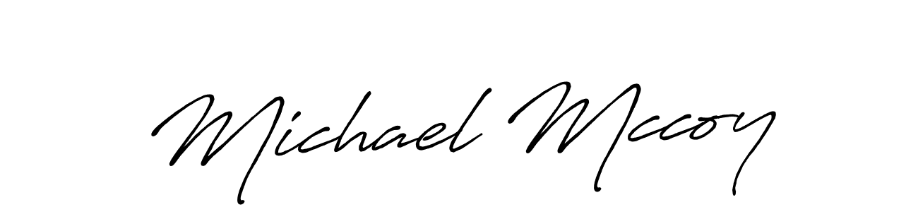 How to make Michael Mccoy name signature. Use Antro_Vectra_Bolder style for creating short signs online. This is the latest handwritten sign. Michael Mccoy signature style 7 images and pictures png