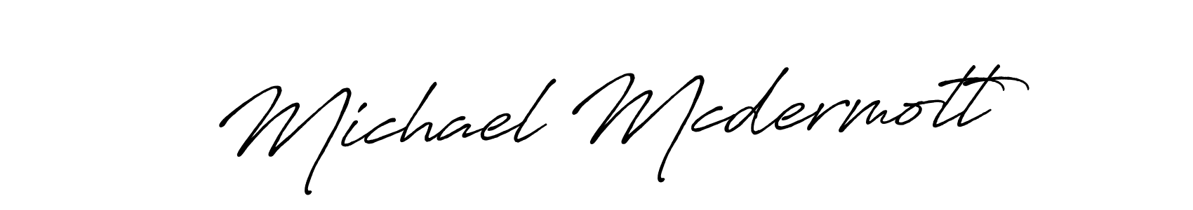 How to make Michael Mcdermott name signature. Use Antro_Vectra_Bolder style for creating short signs online. This is the latest handwritten sign. Michael Mcdermott signature style 7 images and pictures png