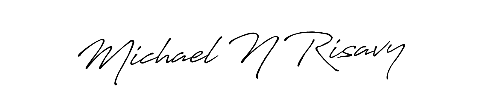 Use a signature maker to create a handwritten signature online. With this signature software, you can design (Antro_Vectra_Bolder) your own signature for name Michael N Risavy. Michael N Risavy signature style 7 images and pictures png