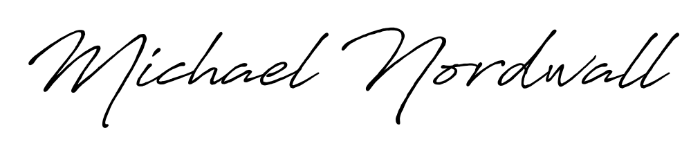 Express your personality with a custom Michael Nordwall signature crafted with Antro_Vectra_Bolder typography. Free transparent PNG download available. Michael Nordwall signature style 7 images and pictures png