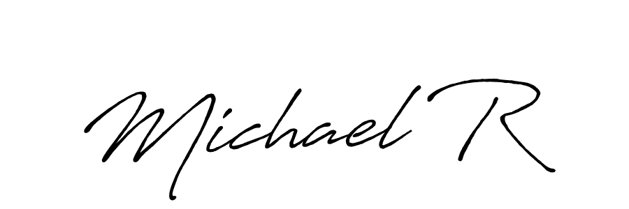 Make a beautiful signature design for name Michael R. With this signature (Antro_Vectra_Bolder) style, you can create a handwritten signature for free. Michael R signature style 7 images and pictures png