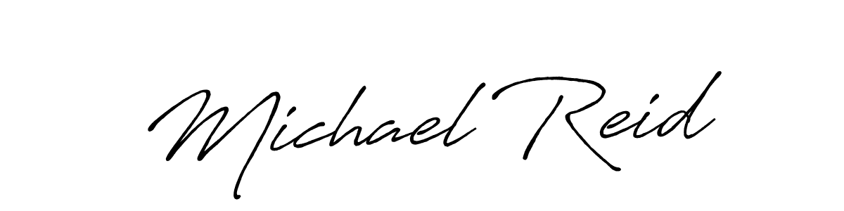 The best way (Antro_Vectra_Bolder) to make a short signature is to pick only two or three words in your name. The name Michael Reid include a total of six letters. For converting this name. Michael Reid signature style 7 images and pictures png