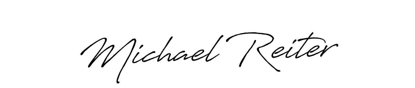 You should practise on your own different ways (Antro_Vectra_Bolder) to write your name (Michael Reiter) in signature. don't let someone else do it for you. Michael Reiter signature style 7 images and pictures png