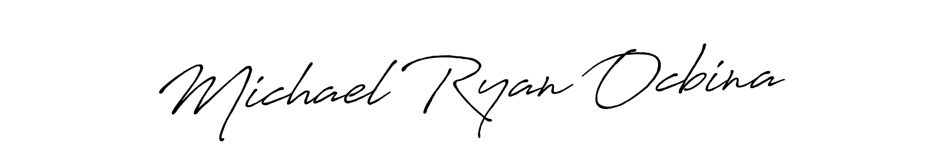 Create a beautiful signature design for name Michael Ryan Ocbina. With this signature (Antro_Vectra_Bolder) fonts, you can make a handwritten signature for free. Michael Ryan Ocbina signature style 7 images and pictures png