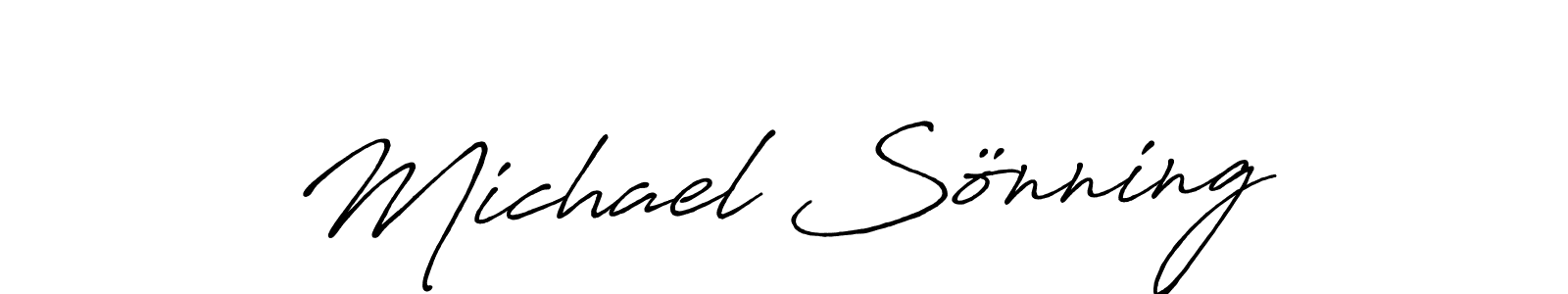 Create a beautiful signature design for name Michael Sönning. With this signature (Antro_Vectra_Bolder) fonts, you can make a handwritten signature for free. Michael Sönning signature style 7 images and pictures png