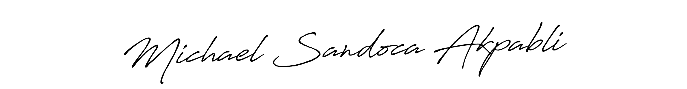 Also we have Michael Sandoca Akpabli name is the best signature style. Create professional handwritten signature collection using Antro_Vectra_Bolder autograph style. Michael Sandoca Akpabli signature style 7 images and pictures png