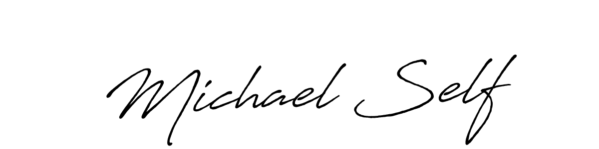 Design your own signature with our free online signature maker. With this signature software, you can create a handwritten (Antro_Vectra_Bolder) signature for name Michael Self. Michael Self signature style 7 images and pictures png