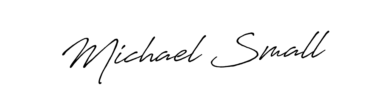 Michael Small stylish signature style. Best Handwritten Sign (Antro_Vectra_Bolder) for my name. Handwritten Signature Collection Ideas for my name Michael Small. Michael Small signature style 7 images and pictures png