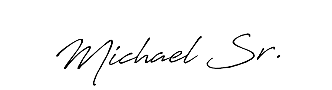 Use a signature maker to create a handwritten signature online. With this signature software, you can design (Antro_Vectra_Bolder) your own signature for name Michael Sr.. Michael Sr. signature style 7 images and pictures png