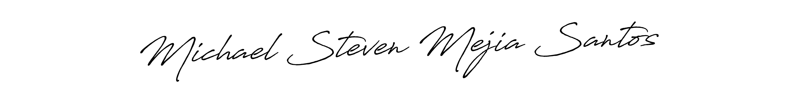 Use a signature maker to create a handwritten signature online. With this signature software, you can design (Antro_Vectra_Bolder) your own signature for name Michael Steven Mejia Santos. Michael Steven Mejia Santos signature style 7 images and pictures png