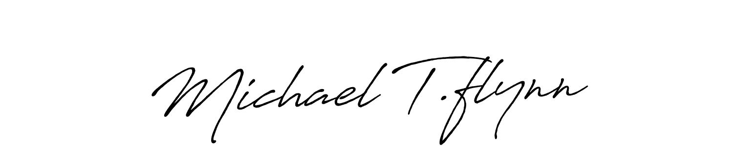 Create a beautiful signature design for name Michael T.flynn. With this signature (Antro_Vectra_Bolder) fonts, you can make a handwritten signature for free. Michael T.flynn signature style 7 images and pictures png