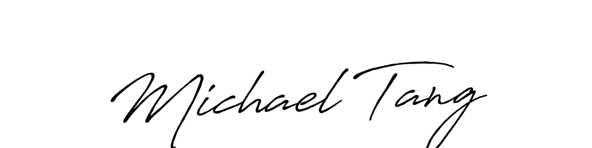 How to make Michael Tang name signature. Use Antro_Vectra_Bolder style for creating short signs online. This is the latest handwritten sign. Michael Tang signature style 7 images and pictures png