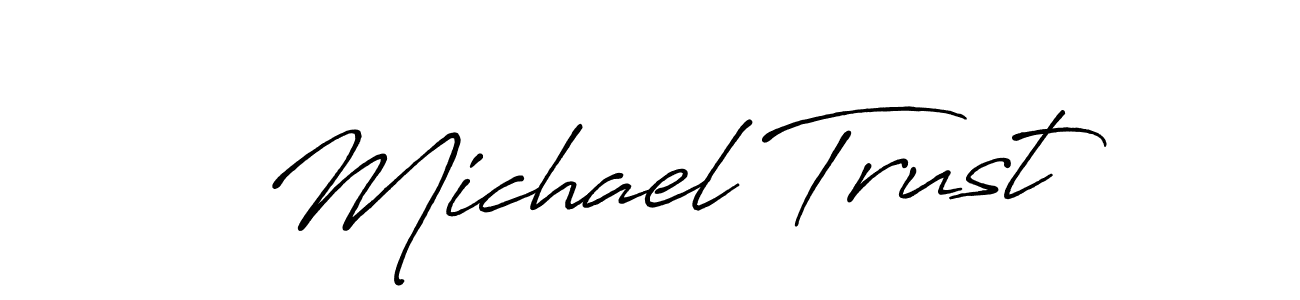 It looks lik you need a new signature style for name Michael Trust. Design unique handwritten (Antro_Vectra_Bolder) signature with our free signature maker in just a few clicks. Michael Trust signature style 7 images and pictures png