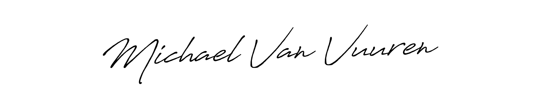 Use a signature maker to create a handwritten signature online. With this signature software, you can design (Antro_Vectra_Bolder) your own signature for name Michael Van Vuuren. Michael Van Vuuren signature style 7 images and pictures png