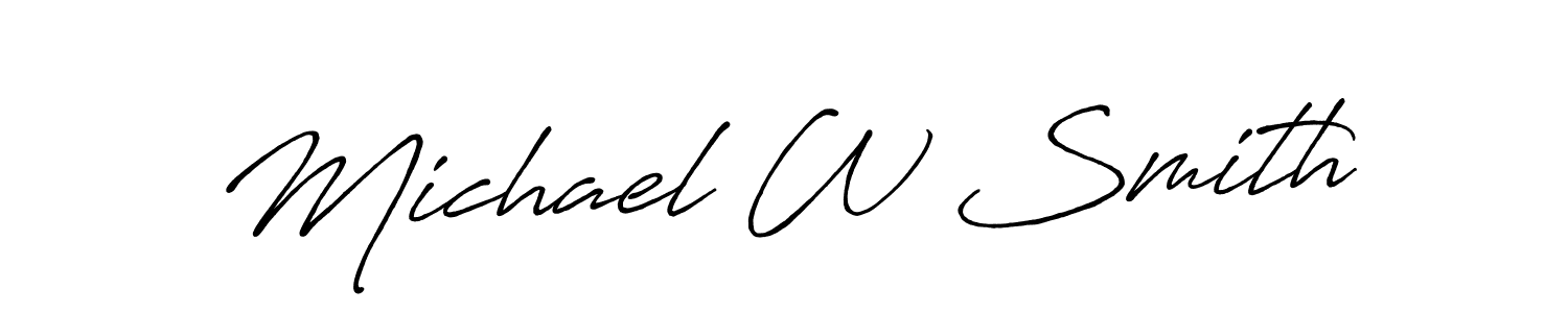 Design your own signature with our free online signature maker. With this signature software, you can create a handwritten (Antro_Vectra_Bolder) signature for name Michael W Smith. Michael W Smith signature style 7 images and pictures png
