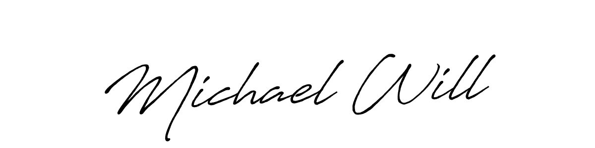 Design your own signature with our free online signature maker. With this signature software, you can create a handwritten (Antro_Vectra_Bolder) signature for name Michael Will. Michael Will signature style 7 images and pictures png