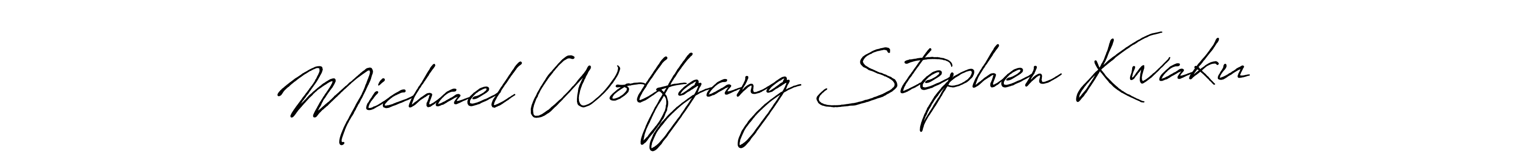 This is the best signature style for the Michael Wolfgang Stephen Kwaku name. Also you like these signature font (Antro_Vectra_Bolder). Mix name signature. Michael Wolfgang Stephen Kwaku signature style 7 images and pictures png