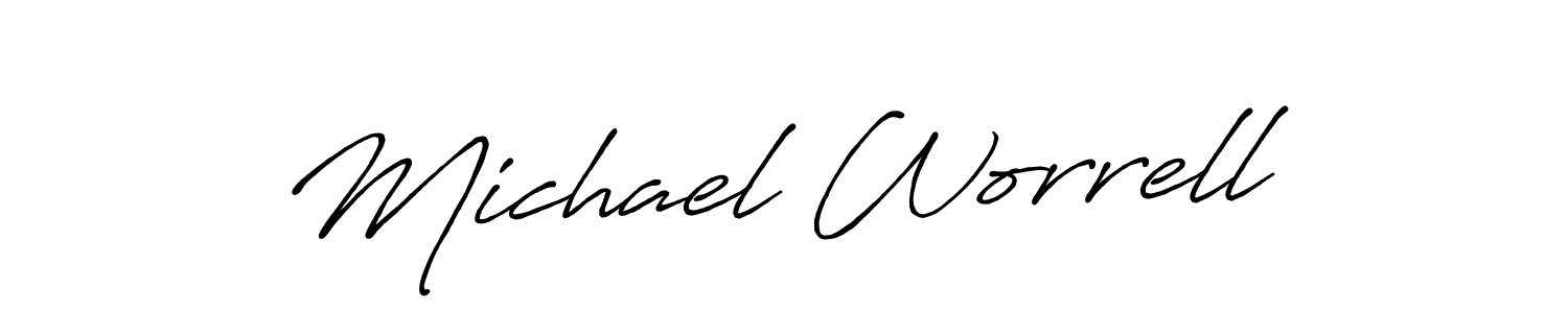 Design your own signature with our free online signature maker. With this signature software, you can create a handwritten (Antro_Vectra_Bolder) signature for name Michael Worrell. Michael Worrell signature style 7 images and pictures png