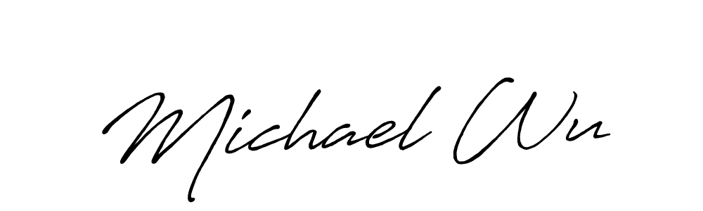 Also You can easily find your signature by using the search form. We will create Michael Wu name handwritten signature images for you free of cost using Antro_Vectra_Bolder sign style. Michael Wu signature style 7 images and pictures png