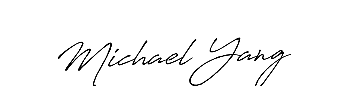 Also we have Michael Yang name is the best signature style. Create professional handwritten signature collection using Antro_Vectra_Bolder autograph style. Michael Yang signature style 7 images and pictures png