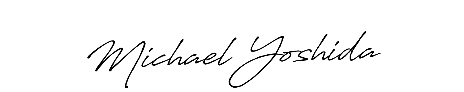 You should practise on your own different ways (Antro_Vectra_Bolder) to write your name (Michael Yoshida) in signature. don't let someone else do it for you. Michael Yoshida signature style 7 images and pictures png