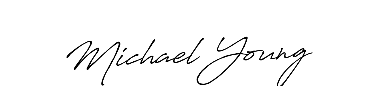 Michael Young stylish signature style. Best Handwritten Sign (Antro_Vectra_Bolder) for my name. Handwritten Signature Collection Ideas for my name Michael Young. Michael Young signature style 7 images and pictures png