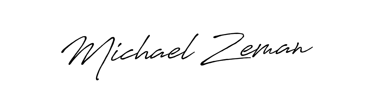 How to make Michael Zeman name signature. Use Antro_Vectra_Bolder style for creating short signs online. This is the latest handwritten sign. Michael Zeman signature style 7 images and pictures png