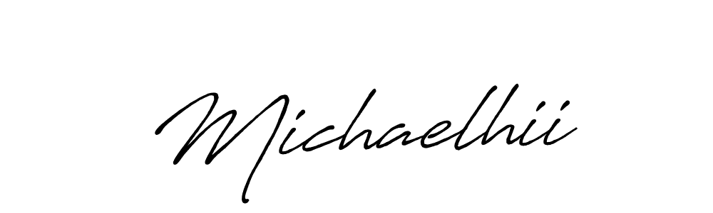 Create a beautiful signature design for name Michaelhii. With this signature (Antro_Vectra_Bolder) fonts, you can make a handwritten signature for free. Michaelhii signature style 7 images and pictures png