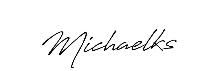 Use a signature maker to create a handwritten signature online. With this signature software, you can design (Antro_Vectra_Bolder) your own signature for name Michaelks. Michaelks signature style 7 images and pictures png