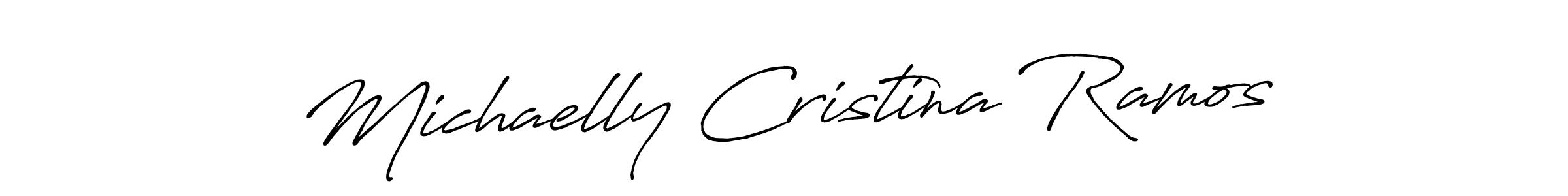 Make a beautiful signature design for name Michaelly Cristina Ramos. With this signature (Antro_Vectra_Bolder) style, you can create a handwritten signature for free. Michaelly Cristina Ramos signature style 7 images and pictures png
