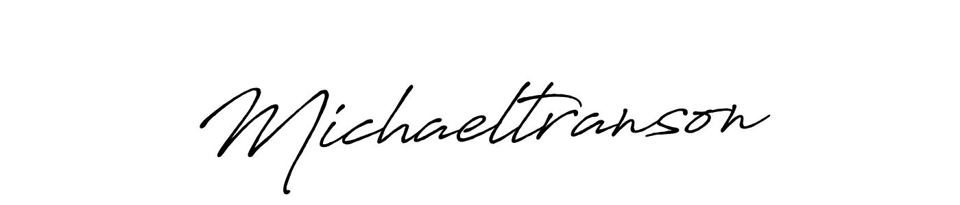 Create a beautiful signature design for name Michaeltranson. With this signature (Antro_Vectra_Bolder) fonts, you can make a handwritten signature for free. Michaeltranson signature style 7 images and pictures png