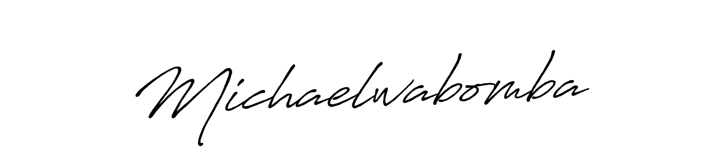 Michaelwabomba stylish signature style. Best Handwritten Sign (Antro_Vectra_Bolder) for my name. Handwritten Signature Collection Ideas for my name Michaelwabomba. Michaelwabomba signature style 7 images and pictures png