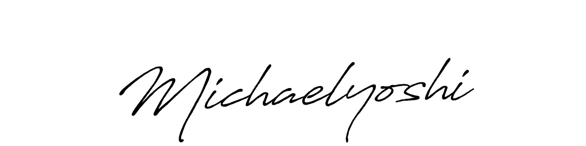 Design your own signature with our free online signature maker. With this signature software, you can create a handwritten (Antro_Vectra_Bolder) signature for name Michaelyoshi. Michaelyoshi signature style 7 images and pictures png