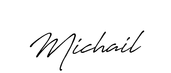 The best way (Antro_Vectra_Bolder) to make a short signature is to pick only two or three words in your name. The name Michail include a total of six letters. For converting this name. Michail signature style 7 images and pictures png