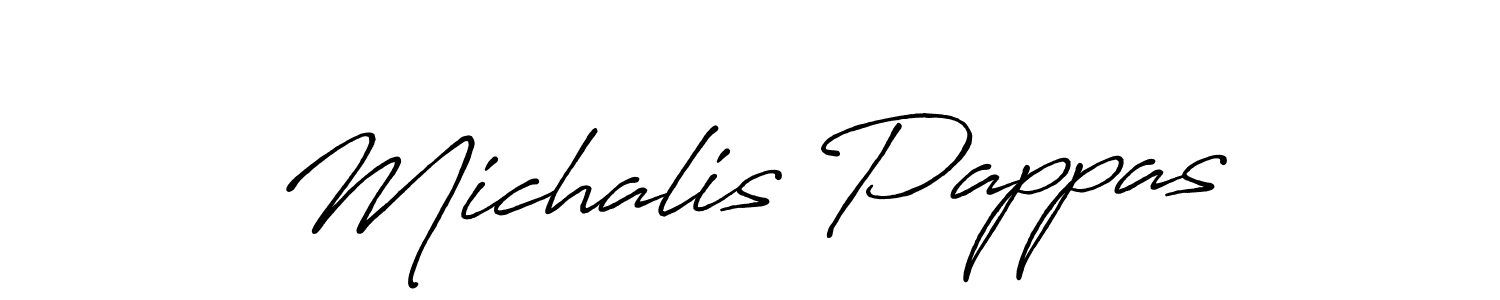 Make a beautiful signature design for name Michalis Pappas. With this signature (Antro_Vectra_Bolder) style, you can create a handwritten signature for free. Michalis Pappas signature style 7 images and pictures png