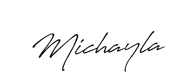 Once you've used our free online signature maker to create your best signature Antro_Vectra_Bolder style, it's time to enjoy all of the benefits that Michayla name signing documents. Michayla signature style 7 images and pictures png