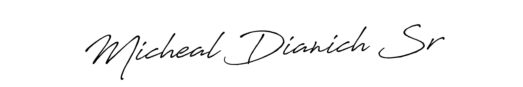 if you are searching for the best signature style for your name Micheal Dianich Sr. so please give up your signature search. here we have designed multiple signature styles  using Antro_Vectra_Bolder. Micheal Dianich Sr signature style 7 images and pictures png
