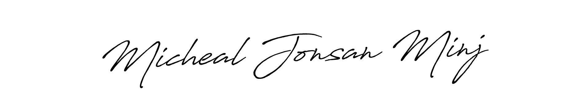 Once you've used our free online signature maker to create your best signature Antro_Vectra_Bolder style, it's time to enjoy all of the benefits that Micheal Jonsan Minj name signing documents. Micheal Jonsan Minj signature style 7 images and pictures png