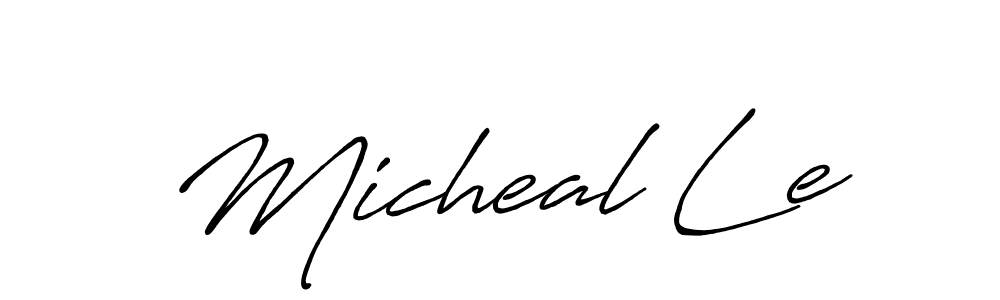 Also You can easily find your signature by using the search form. We will create Micheal Le name handwritten signature images for you free of cost using Antro_Vectra_Bolder sign style. Micheal Le signature style 7 images and pictures png