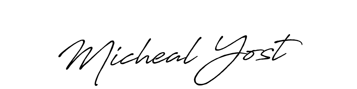 Also You can easily find your signature by using the search form. We will create Micheal Yost name handwritten signature images for you free of cost using Antro_Vectra_Bolder sign style. Micheal Yost signature style 7 images and pictures png
