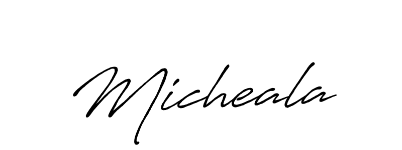 if you are searching for the best signature style for your name Micheala. so please give up your signature search. here we have designed multiple signature styles  using Antro_Vectra_Bolder. Micheala signature style 7 images and pictures png