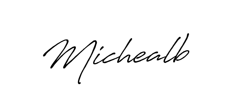 How to make Michealb name signature. Use Antro_Vectra_Bolder style for creating short signs online. This is the latest handwritten sign. Michealb signature style 7 images and pictures png