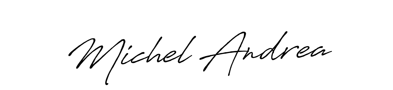 How to make Michel Andrea signature? Antro_Vectra_Bolder is a professional autograph style. Create handwritten signature for Michel Andrea name. Michel Andrea signature style 7 images and pictures png
