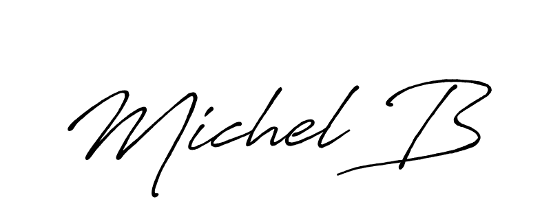 Also You can easily find your signature by using the search form. We will create Michel B name handwritten signature images for you free of cost using Antro_Vectra_Bolder sign style. Michel B signature style 7 images and pictures png