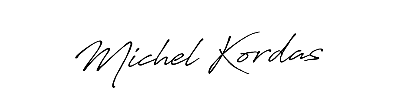 It looks lik you need a new signature style for name Michel Kordas. Design unique handwritten (Antro_Vectra_Bolder) signature with our free signature maker in just a few clicks. Michel Kordas signature style 7 images and pictures png