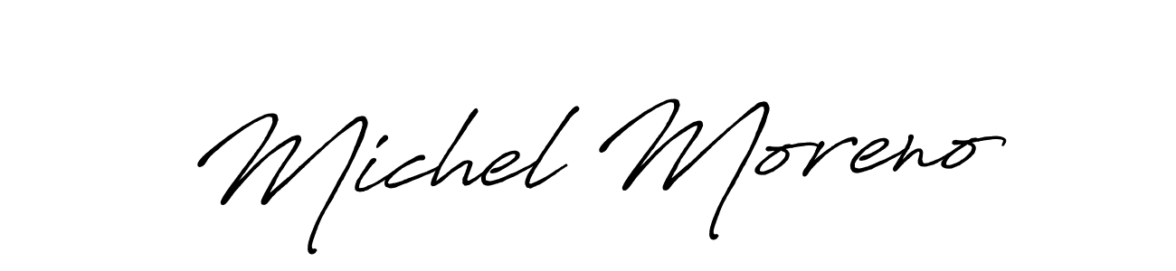 Design your own signature with our free online signature maker. With this signature software, you can create a handwritten (Antro_Vectra_Bolder) signature for name Michel Moreno. Michel Moreno signature style 7 images and pictures png